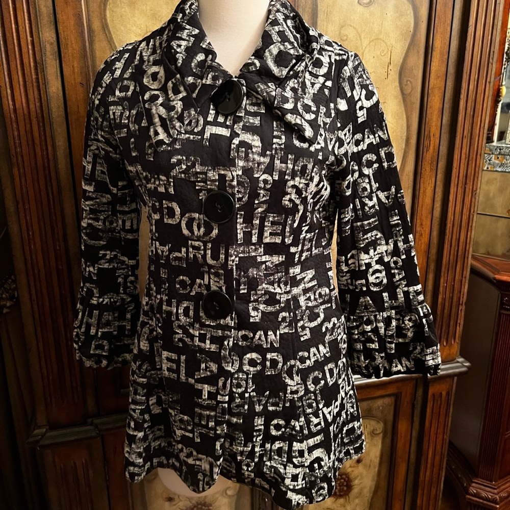 Black and White Patterned Jacket